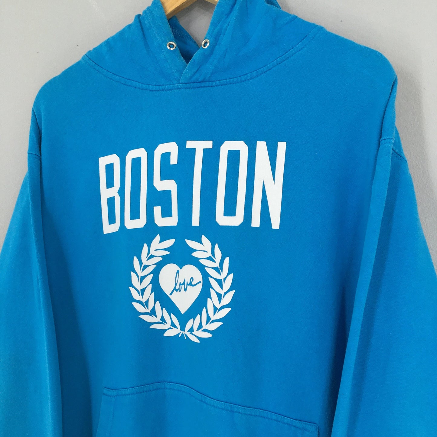 Boston State Blue Hoodie Sweater Large