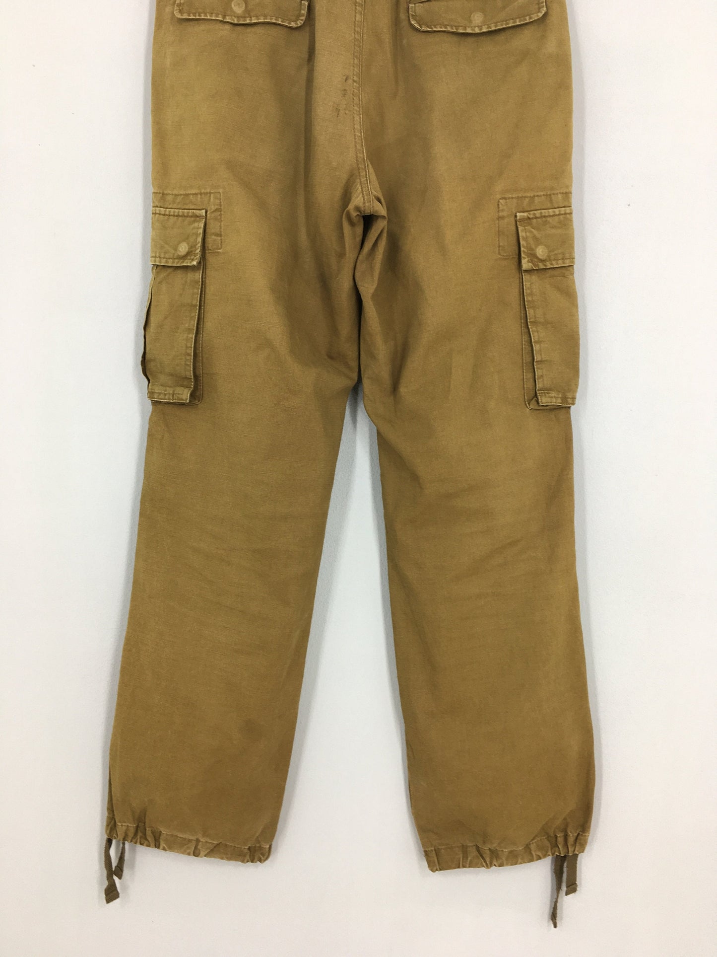 Japanese Brand Cargo Brown Drawstring Pants Size 32x30.5