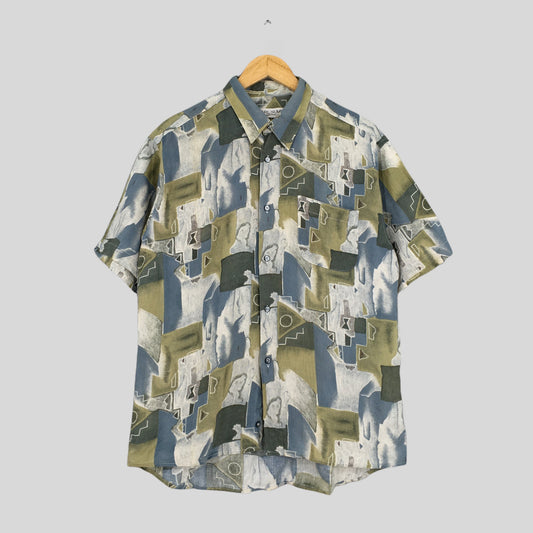 Aloha Tribal Multicolor Shirt Medium