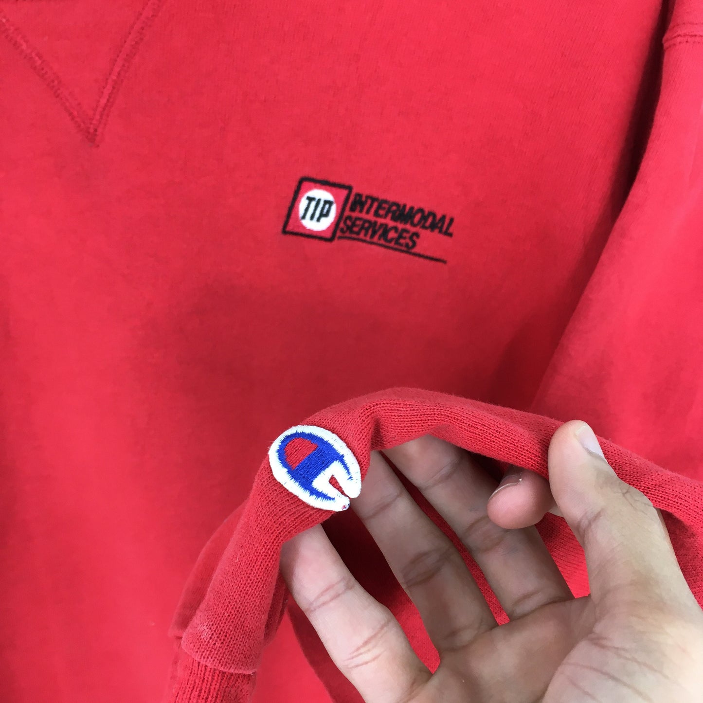 Champion Red Sweatshirt Large