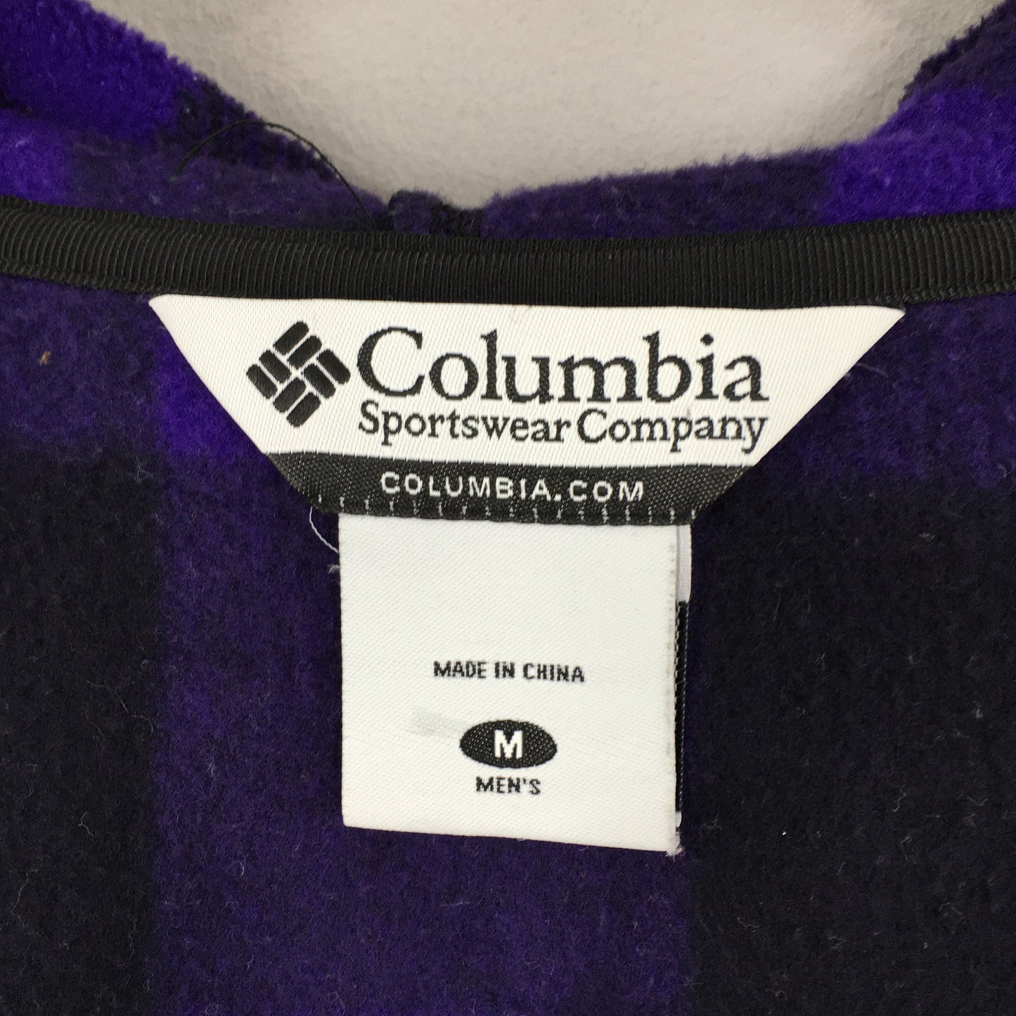 Columbia Sportswear Checkered Fleece Sweater Medium