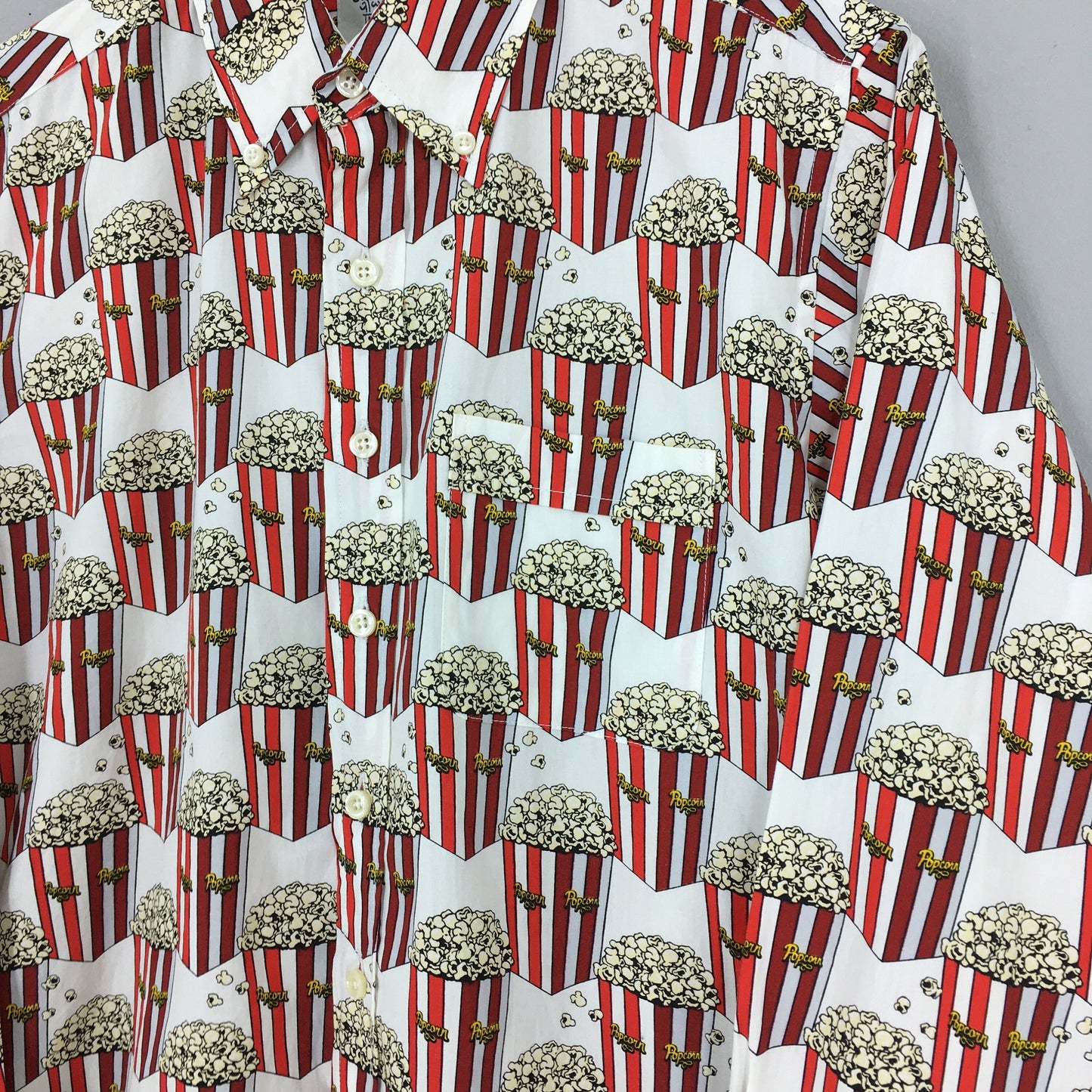 Hawaiian Pop Art Popcorn Shirt Medium