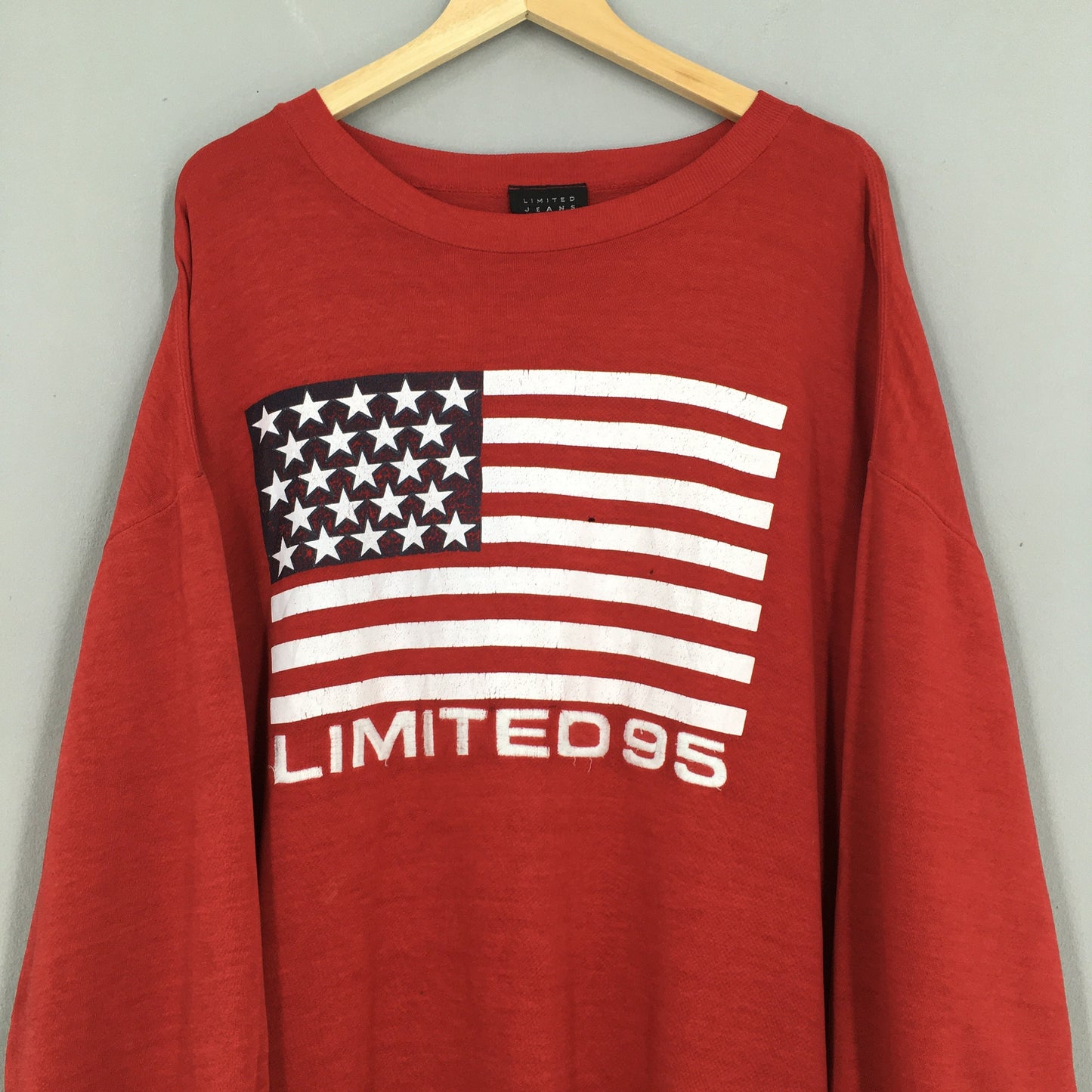 Limited 95 America Flag Red Sweater 2XLarge