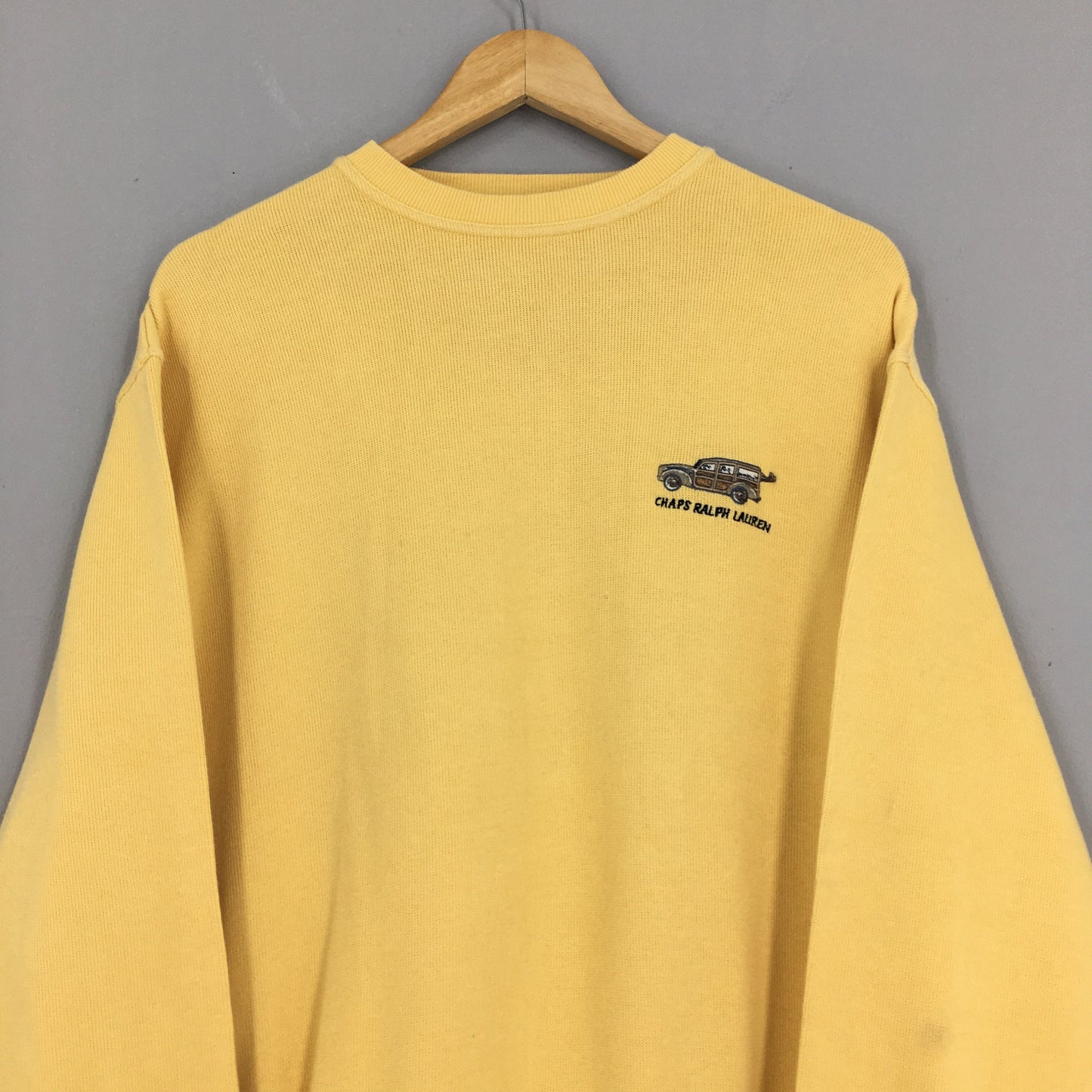 Chaps Ralph Lauren Yellow Sweatshirt Medium