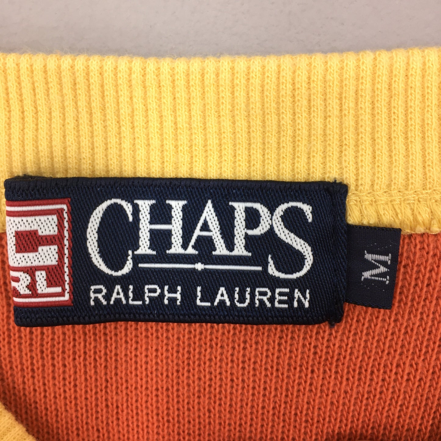 Chaps Ralph Lauren Yellow Sweatshirt Medium