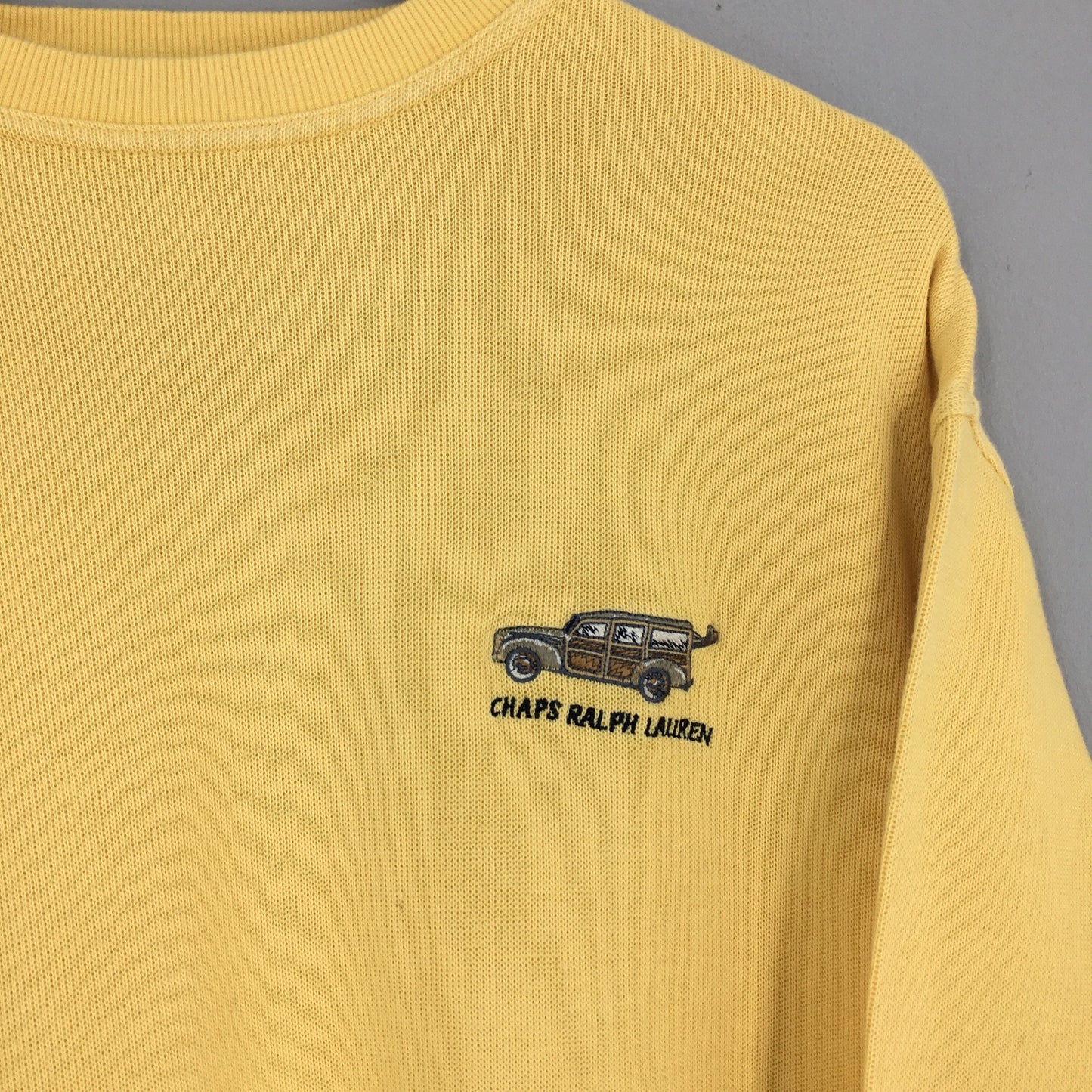 Chaps Ralph Lauren Yellow Sweatshirt Medium