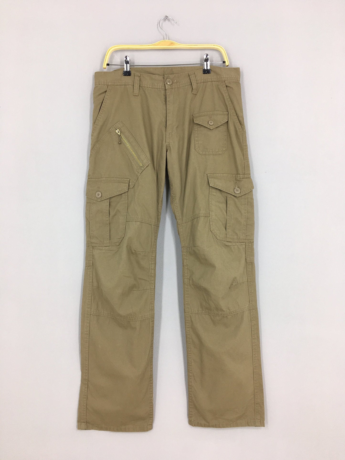 Japanese Surplus Olive Cargo Pants Size 34x32