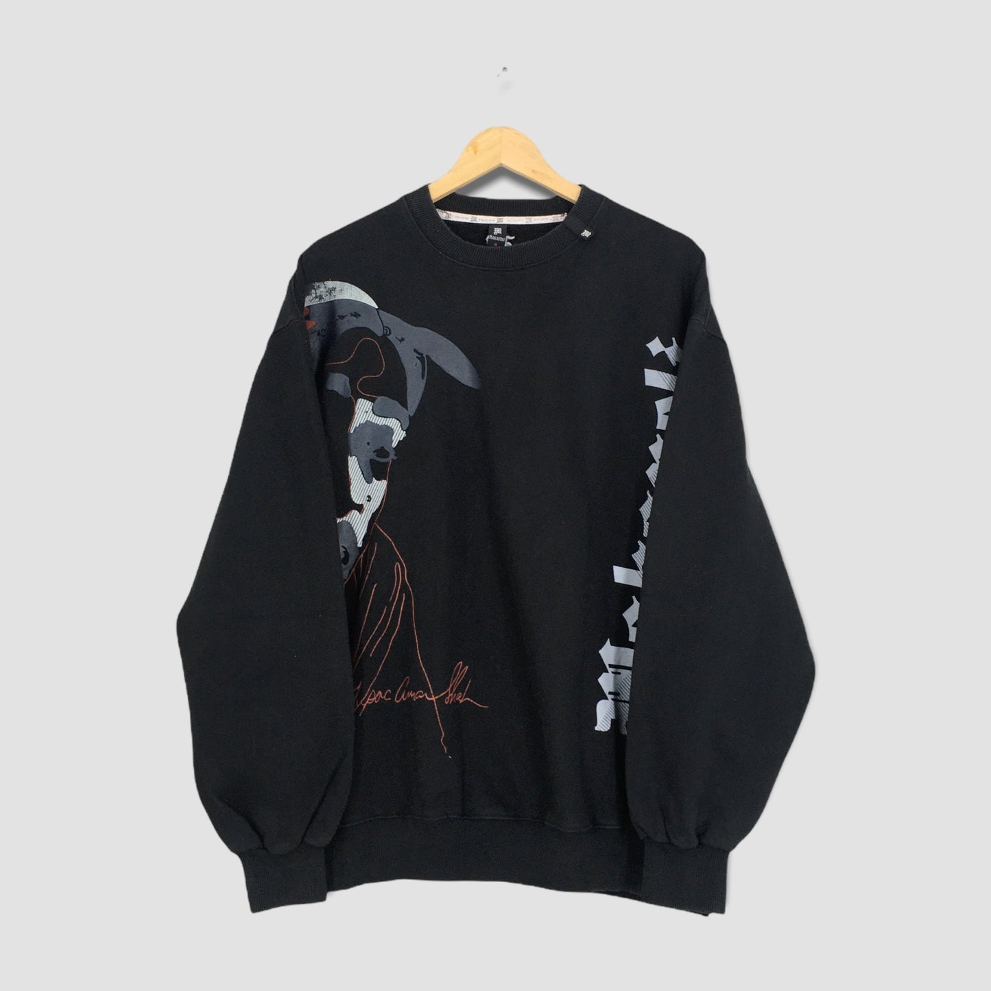 Makaveli Tupac Black Hip Hop Sweatshirt XLarge