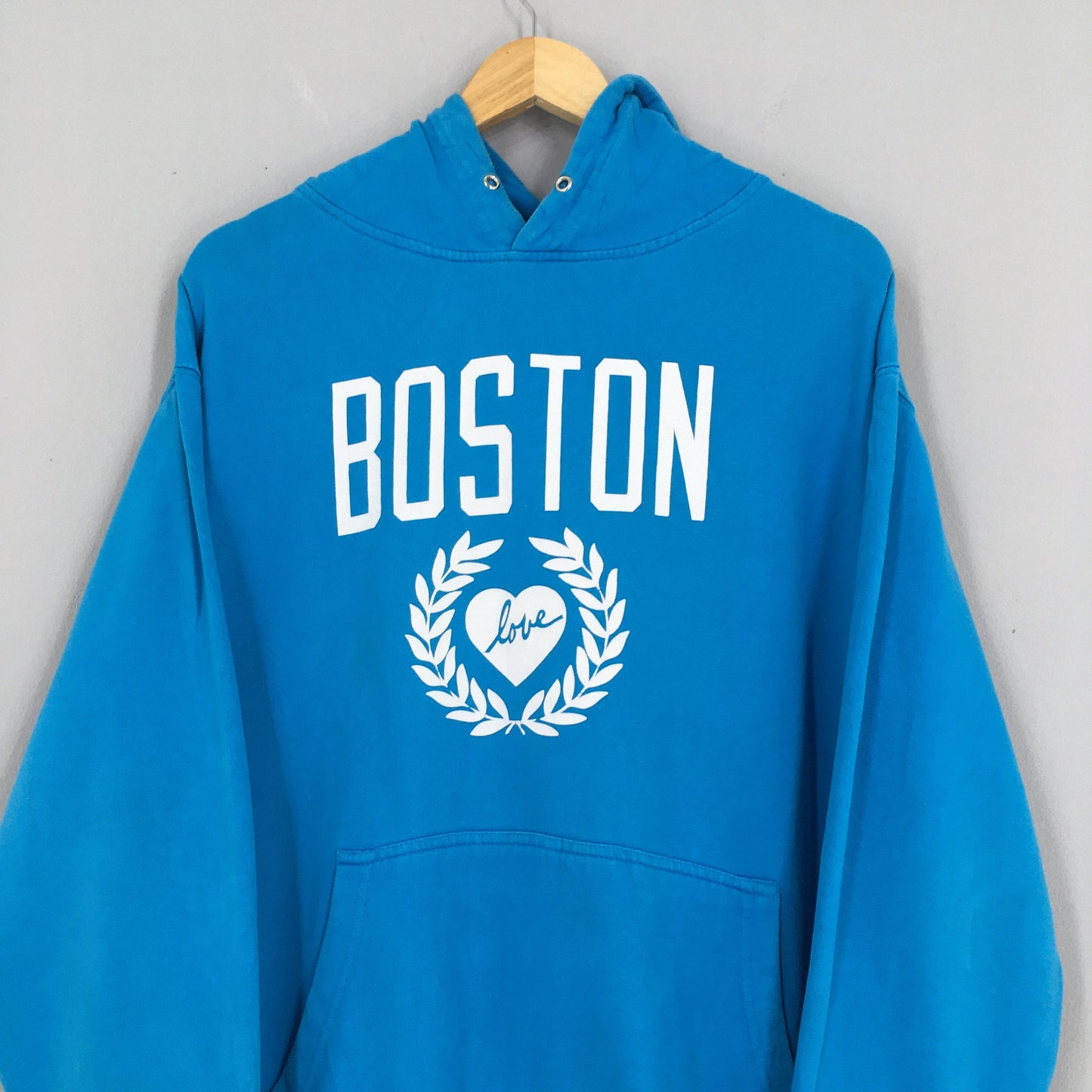 Boston State Blue Hoodie Sweater Large