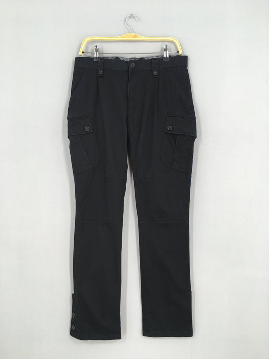 Comme Ca Men Black Cargo Pants Slim Fit Size 32x30.5