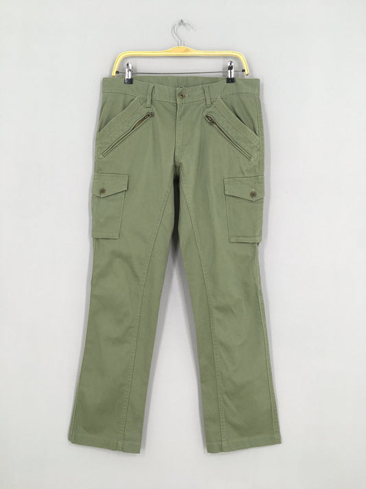 Nicole Japan Green Olive Cargo Pants Size 34x31