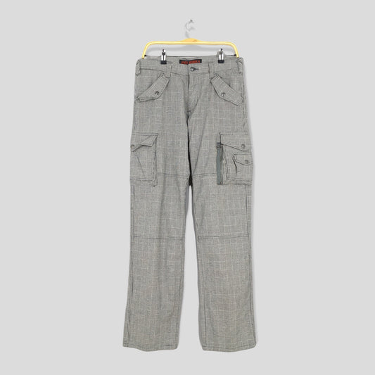 Jack Serika Japan Checkered Cargo Pants Size 33x33