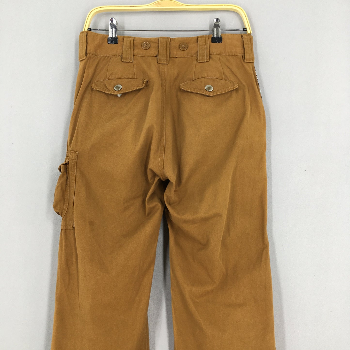 Japanese Cargo Pants Techwear Faded Brown Pants Size 30x32.5