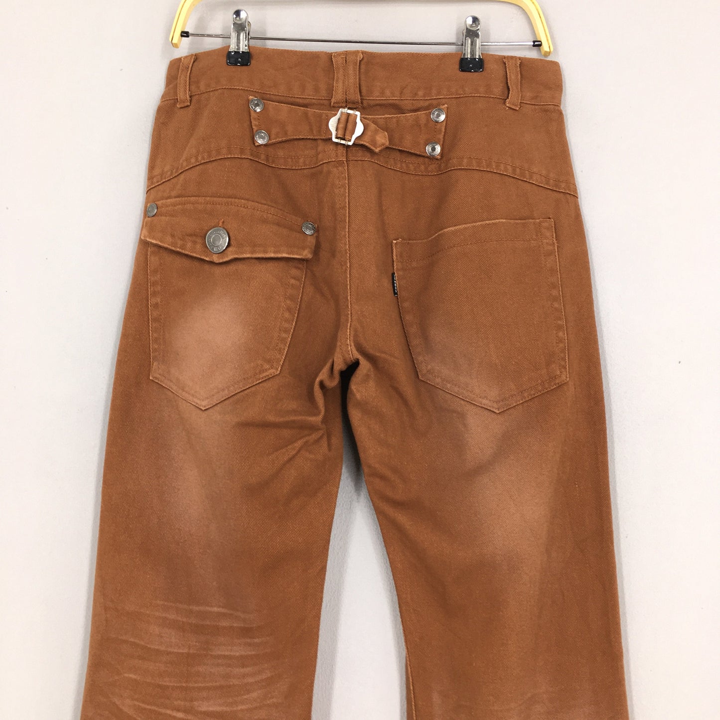 Japanese Lowbox Brown Acid Stoned Wash Jeans Size 30x31.5