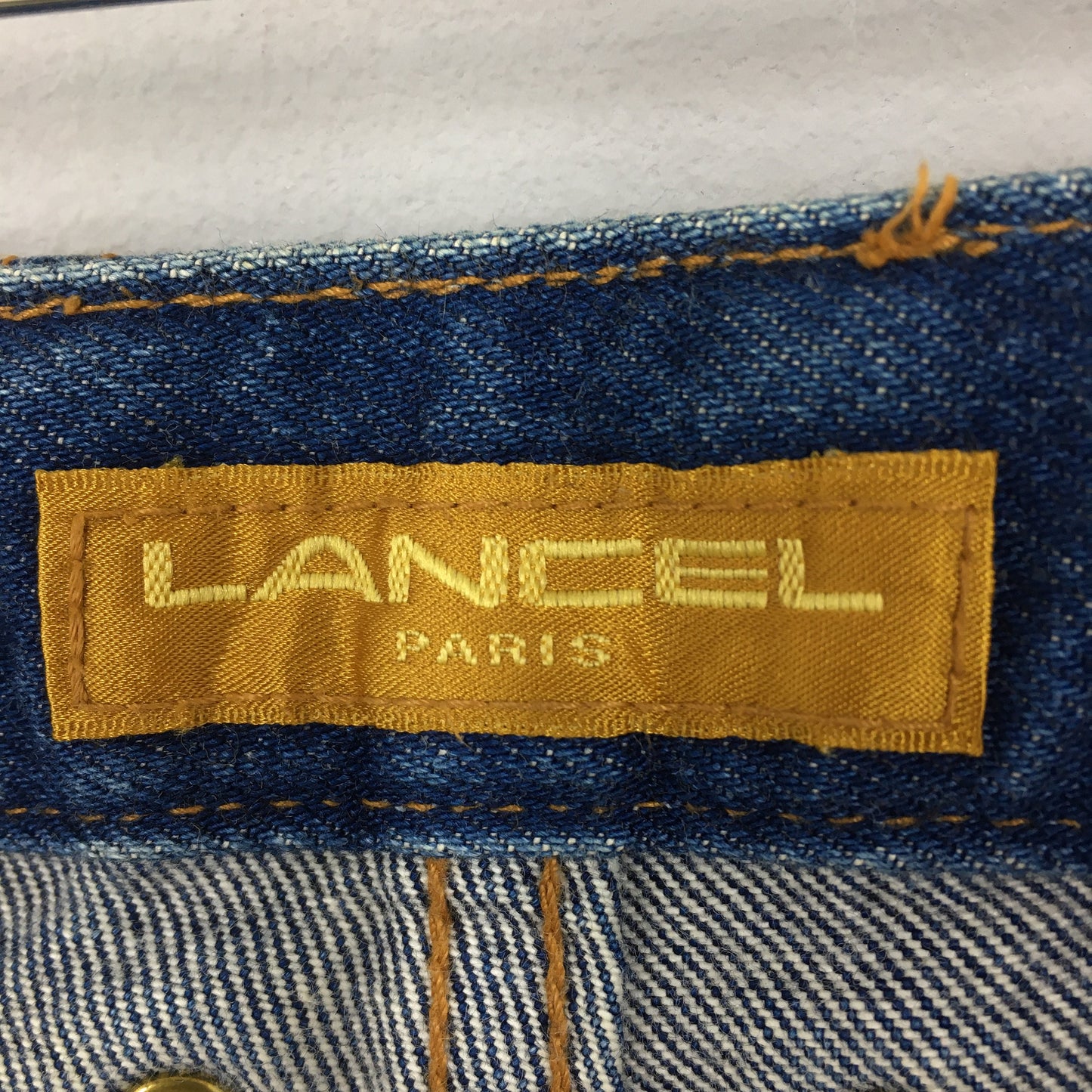 Lancel Paris Indigo Blue Acid Wash Jeans Size 34x29.5