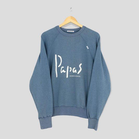 Papas Maniere De Heming Japan Blue Sweatshirt Medium