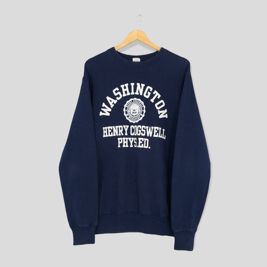 Champion Henry Cogswell College Blue Sweater XLarge