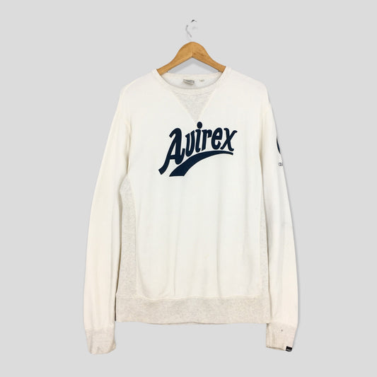 Avirex Usa Ctothing White Sweater Large