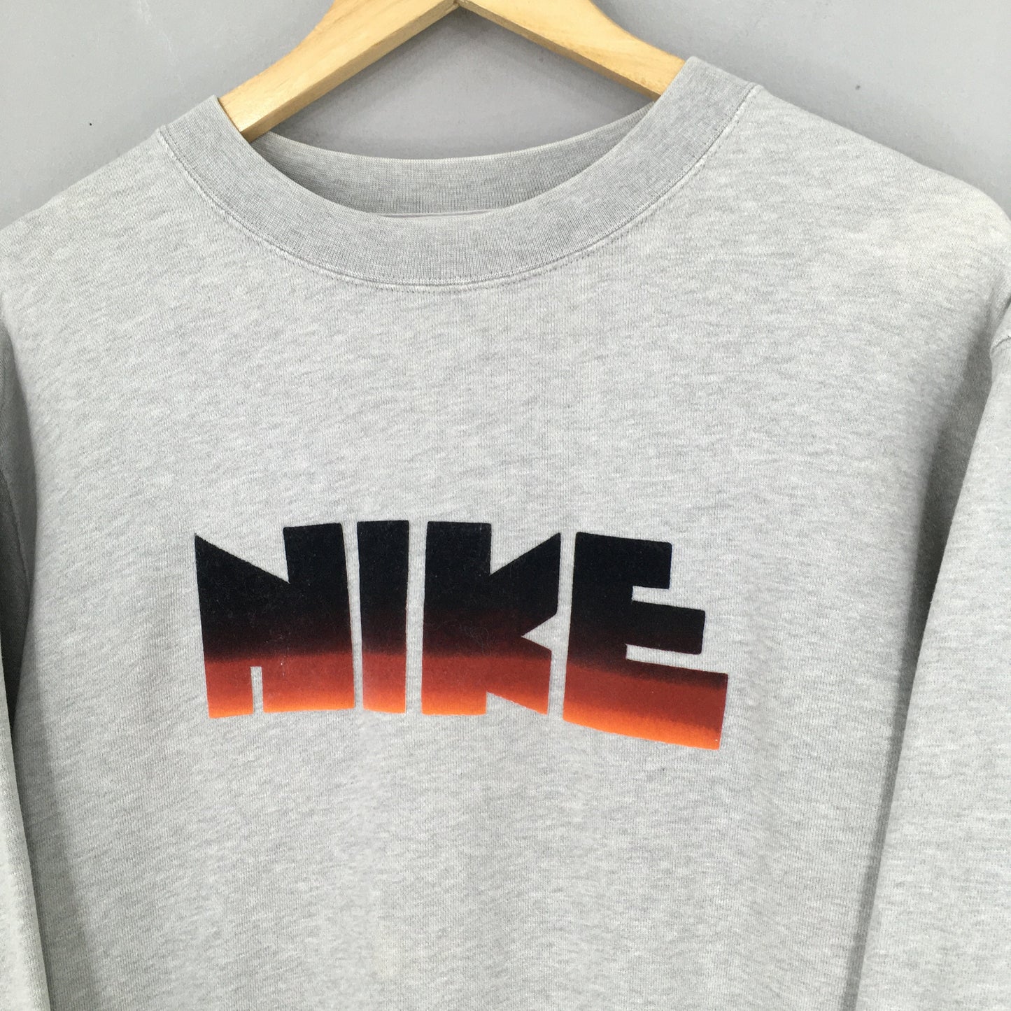 Nike Swoosh Nike Block Gray Sweatshirt Medium