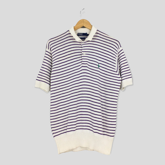 Polo Ralph Lauren Purple Stripes Polo Shirt Large