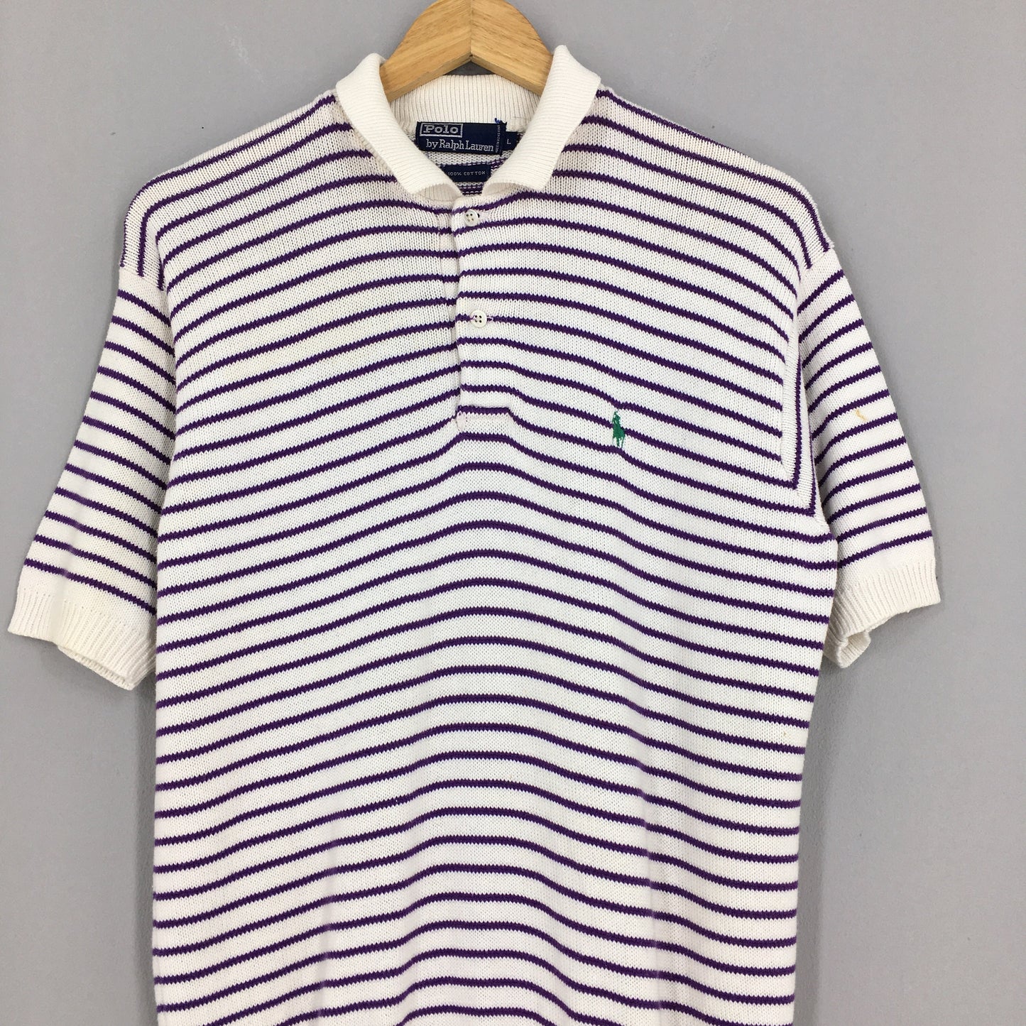 Polo Ralph Lauren Purple Stripes Polo Shirt Large