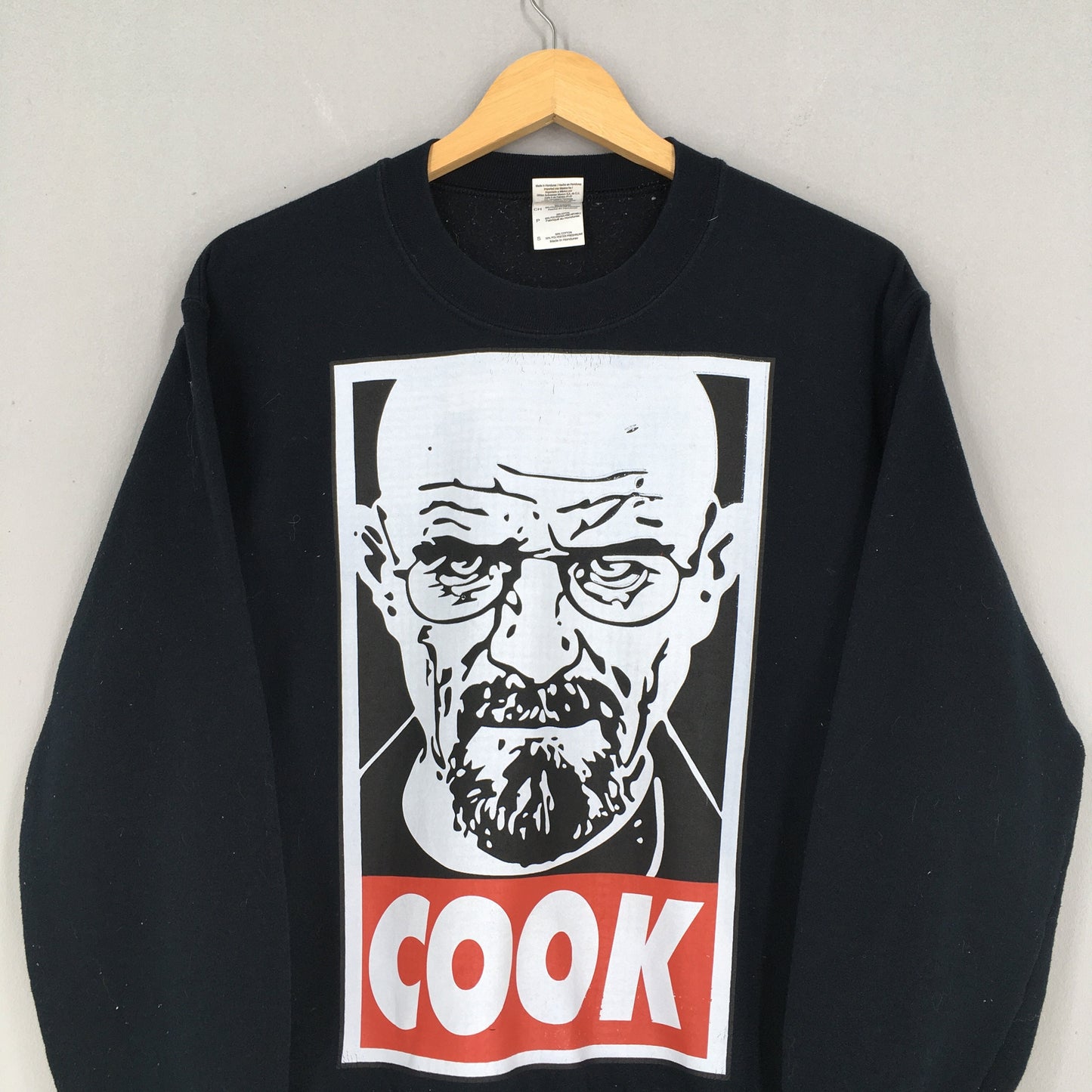 Cook Pop Art Black Sweater Small