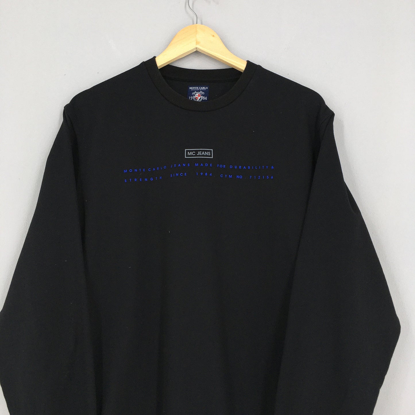 Monte Carlo Monaco Jeans Black Sweatshirt 2XLarge