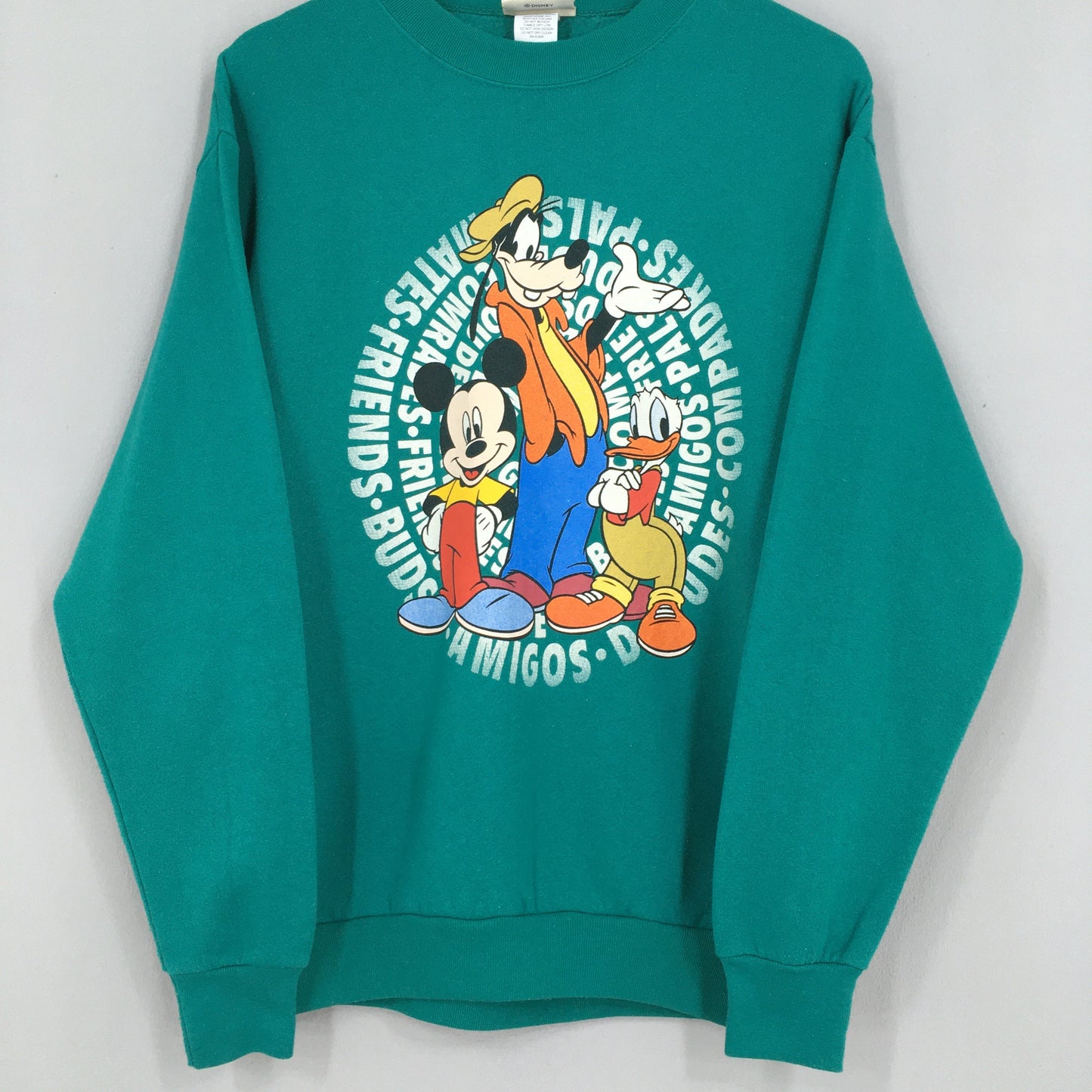 Mickey Mouse And Friends Green Sweatshirt Medium