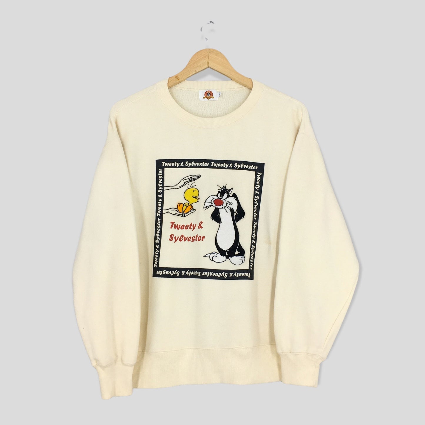 Tweety & Sylvester Embroidery Sweatshirt Large