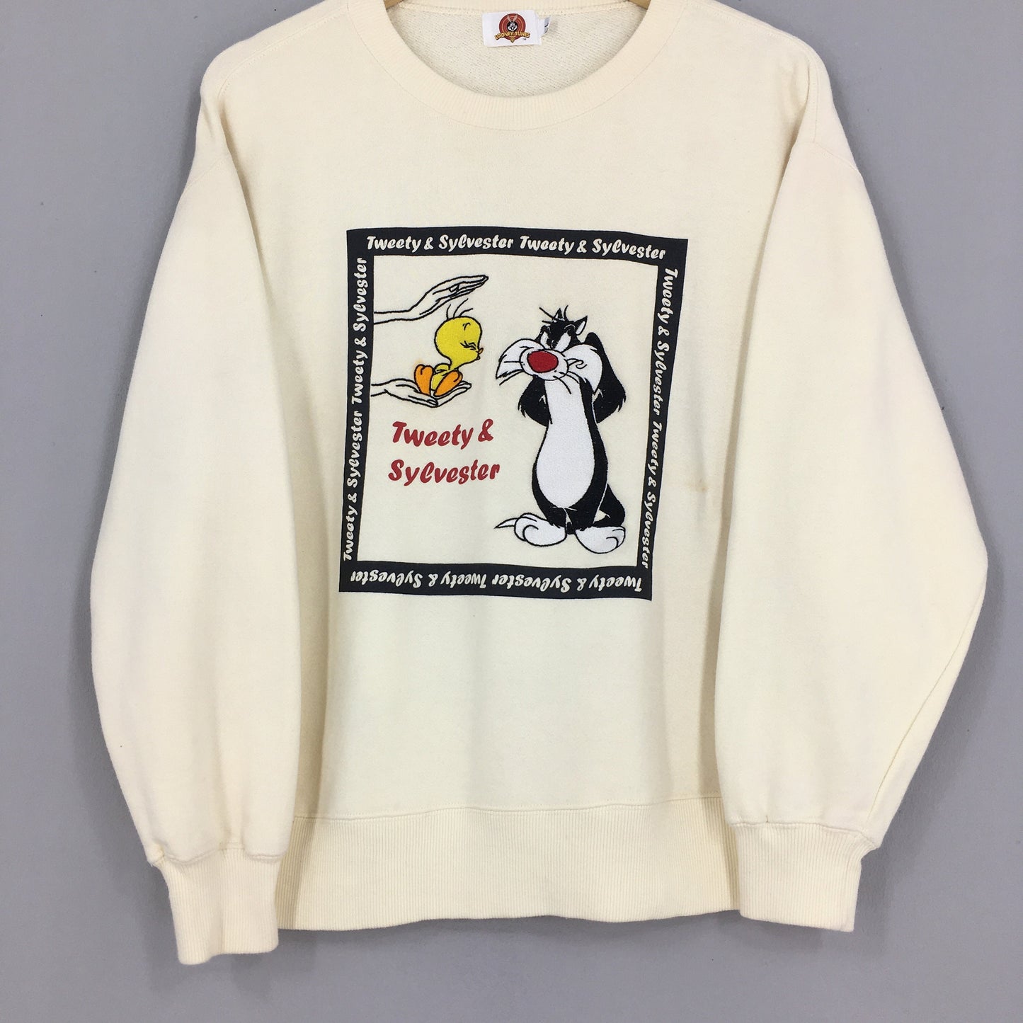 Tweety & Sylvester Embroidery Sweatshirt Large