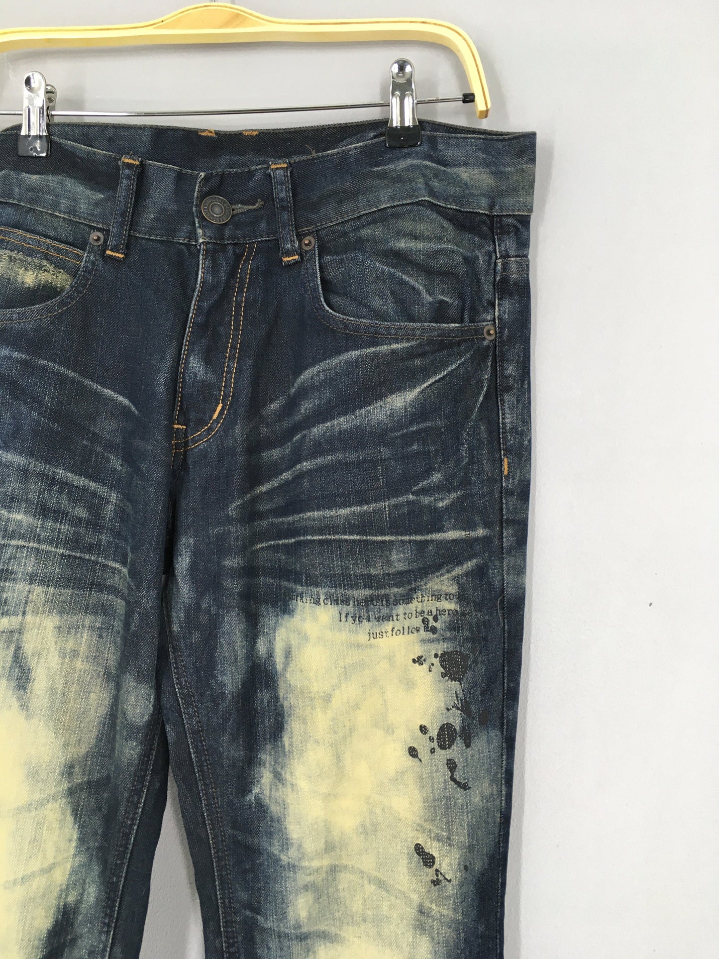 Semantic Design Japan Splatter Bleach Jeans Size 34x33