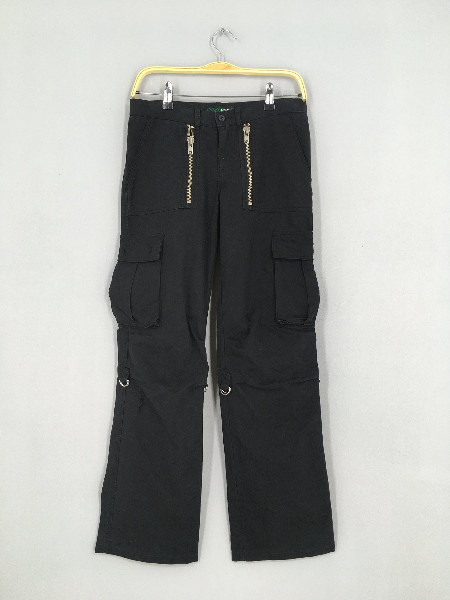 Vence Cargo Pants Black Straight Cut Size 30x29.5