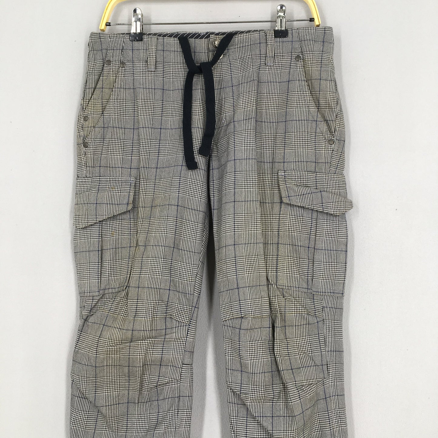 Comme Ca Commune Checkered Cargo Pants Size 30x31.5