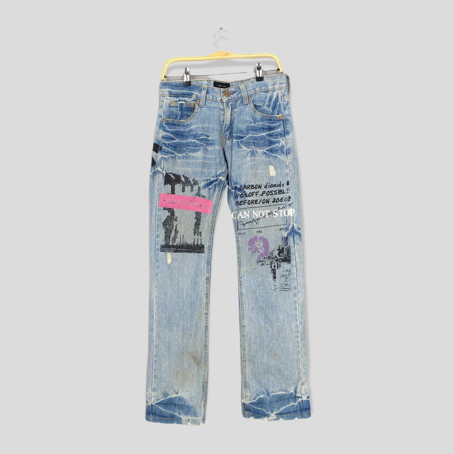 Point Loma Ripped Art Denim Jeans Size 30x32