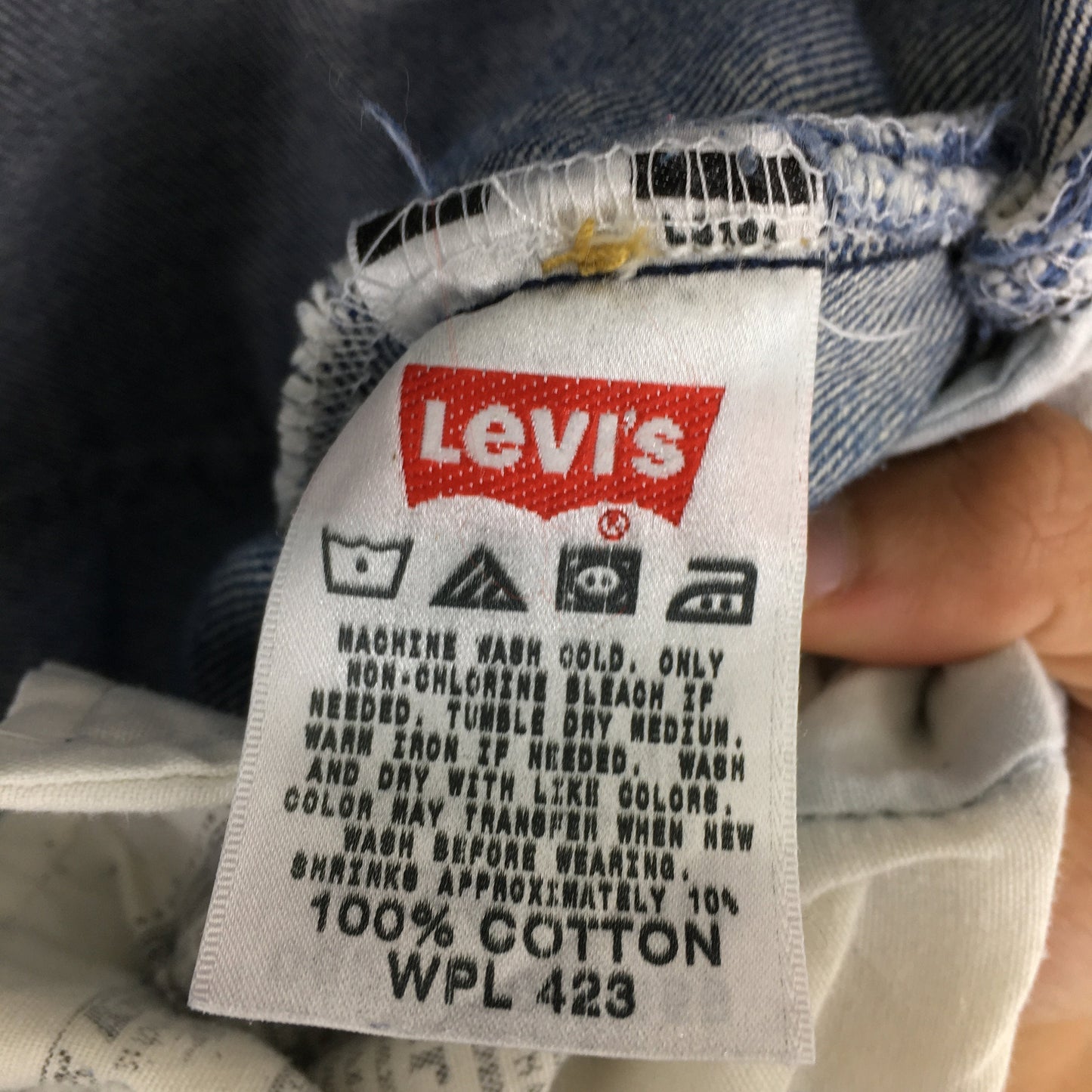 Levis 501 Faded Blue Stonewash Jeans Size 34x26.5