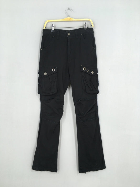 Japanese Brand Black Cargo Pants Size 30x29.5