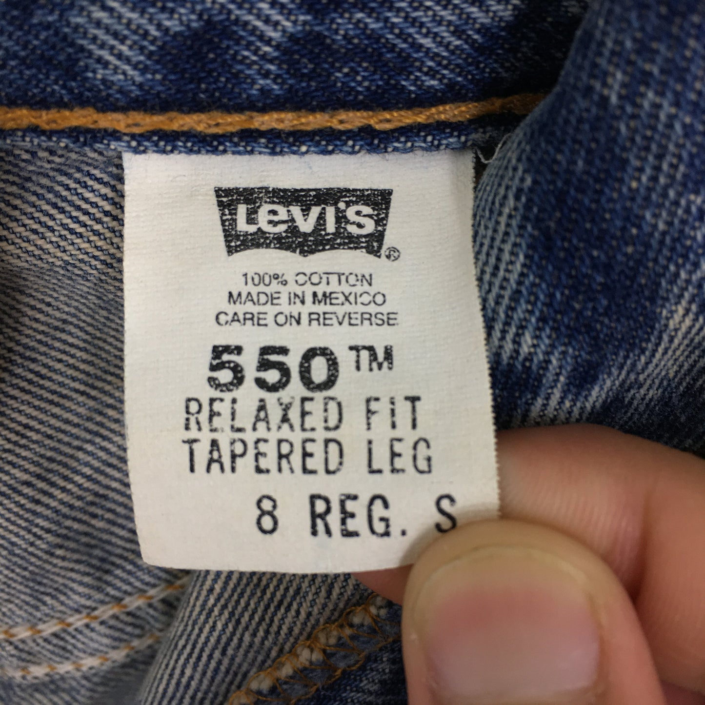 Levi's 550 Jeans Relaxed Fit Denim Size 26x28