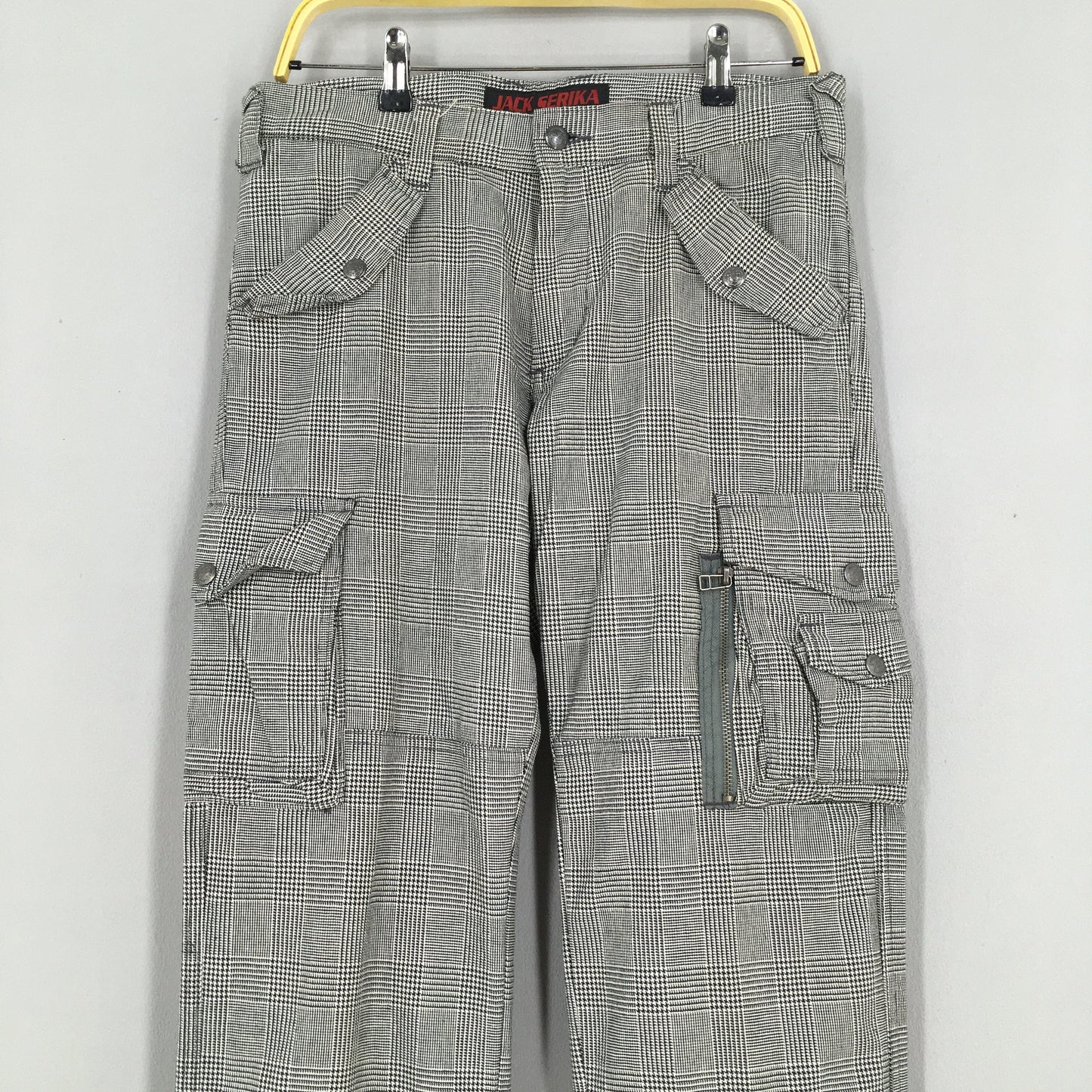 Jack Serika Japan Checkered Cargo Pants Size 33x33