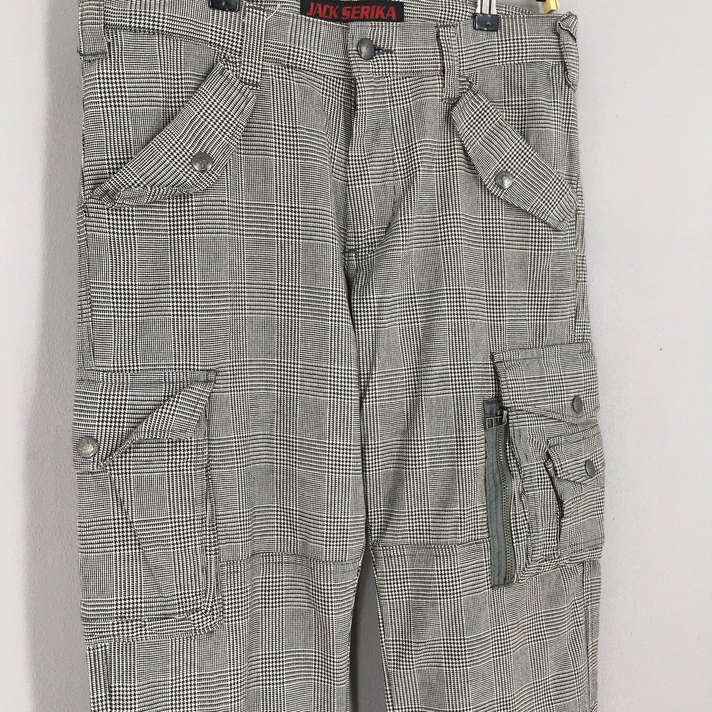 Jack Serika Japan Checkered Cargo Pants Size 33x33