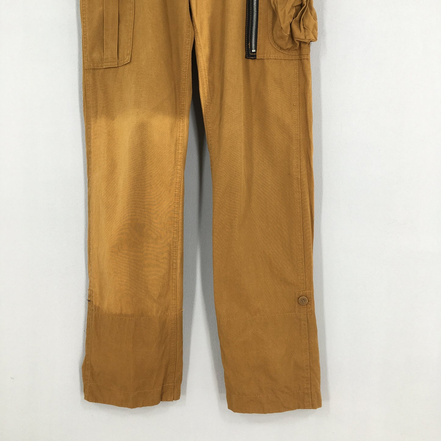 Japanese Cargo Pants Techwear Faded Brown Pants Size 30x32.5