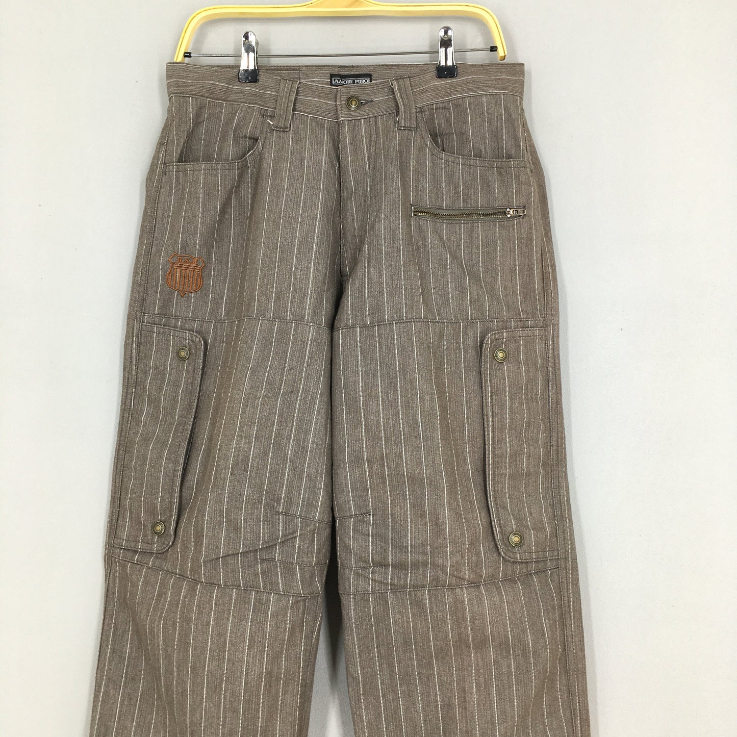 Amore Puro Striped Cargo Pants Size 30x32.5