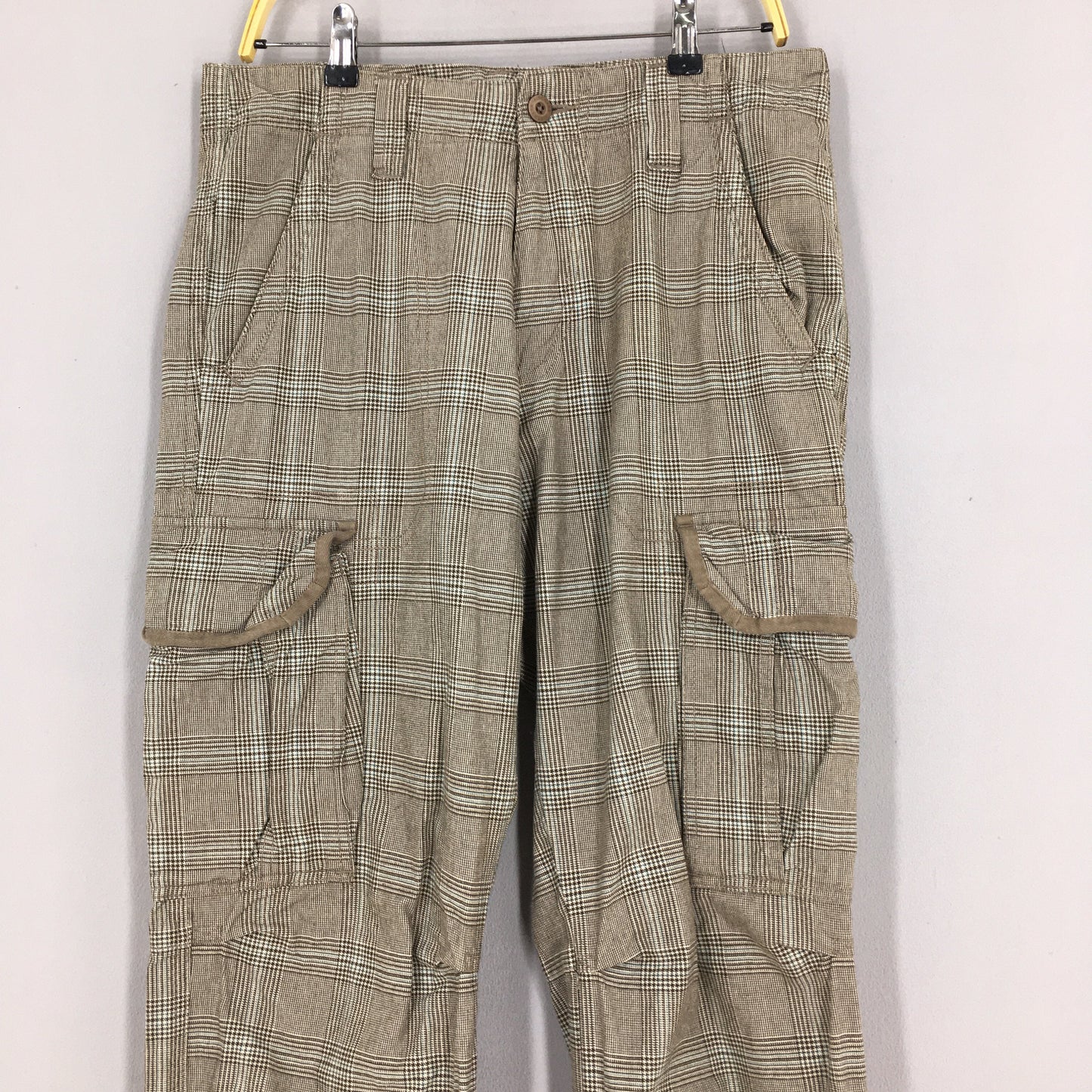 Japanese Kissmark Cargo Tartan Plaid Pants Size 34x32