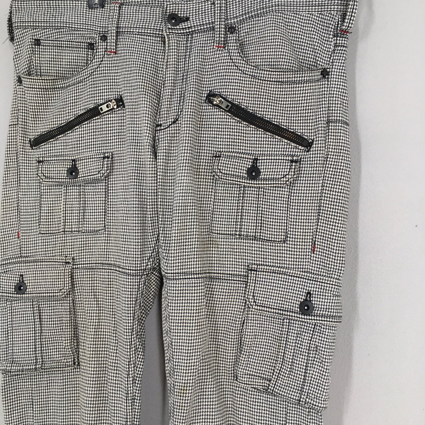 Hiromichi Japanese Tartan Checkered Cargo Pants Size 34x31