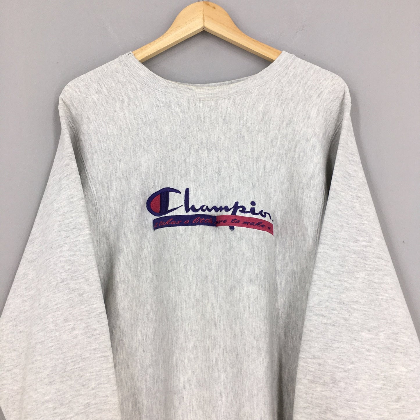 Champion Reverse Weave Script Logo Sweatshirt Medium