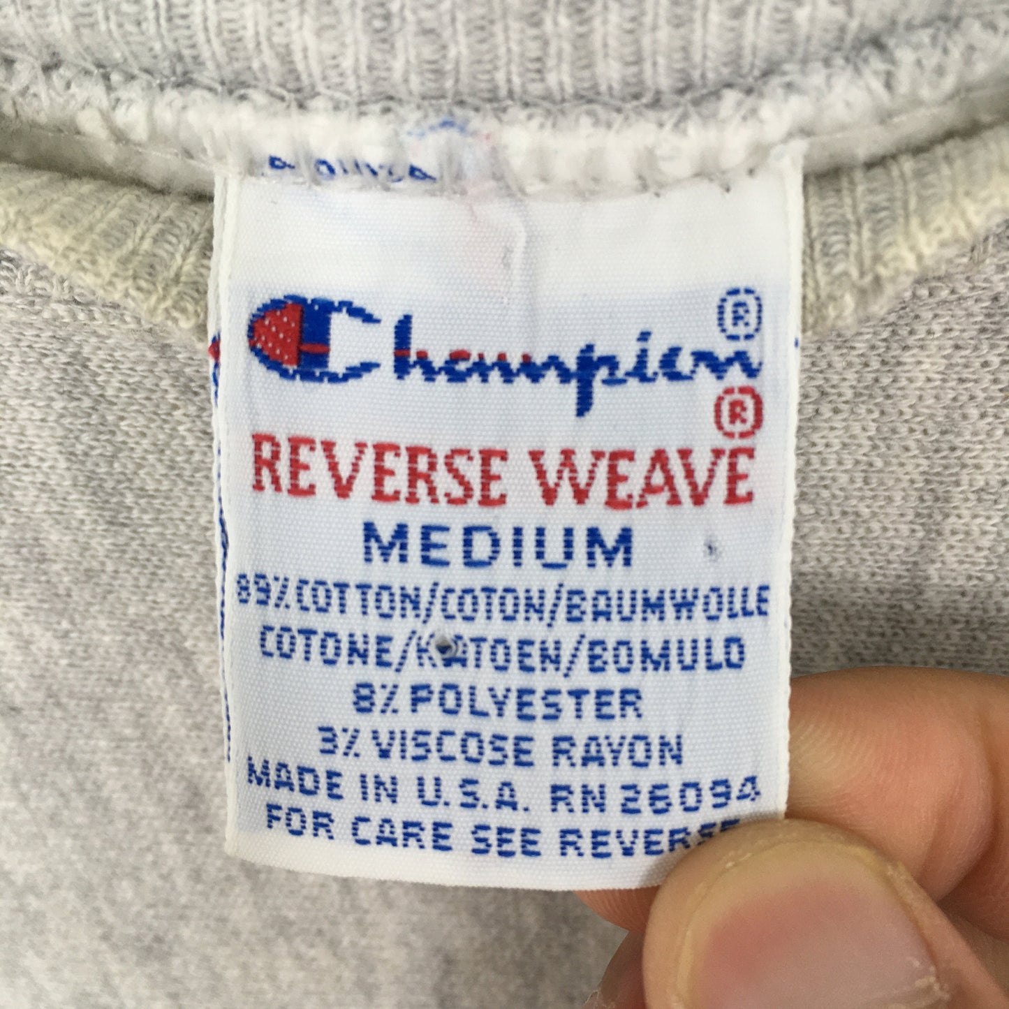 Champion Reverse Weave Script Logo Sweatshirt Medium