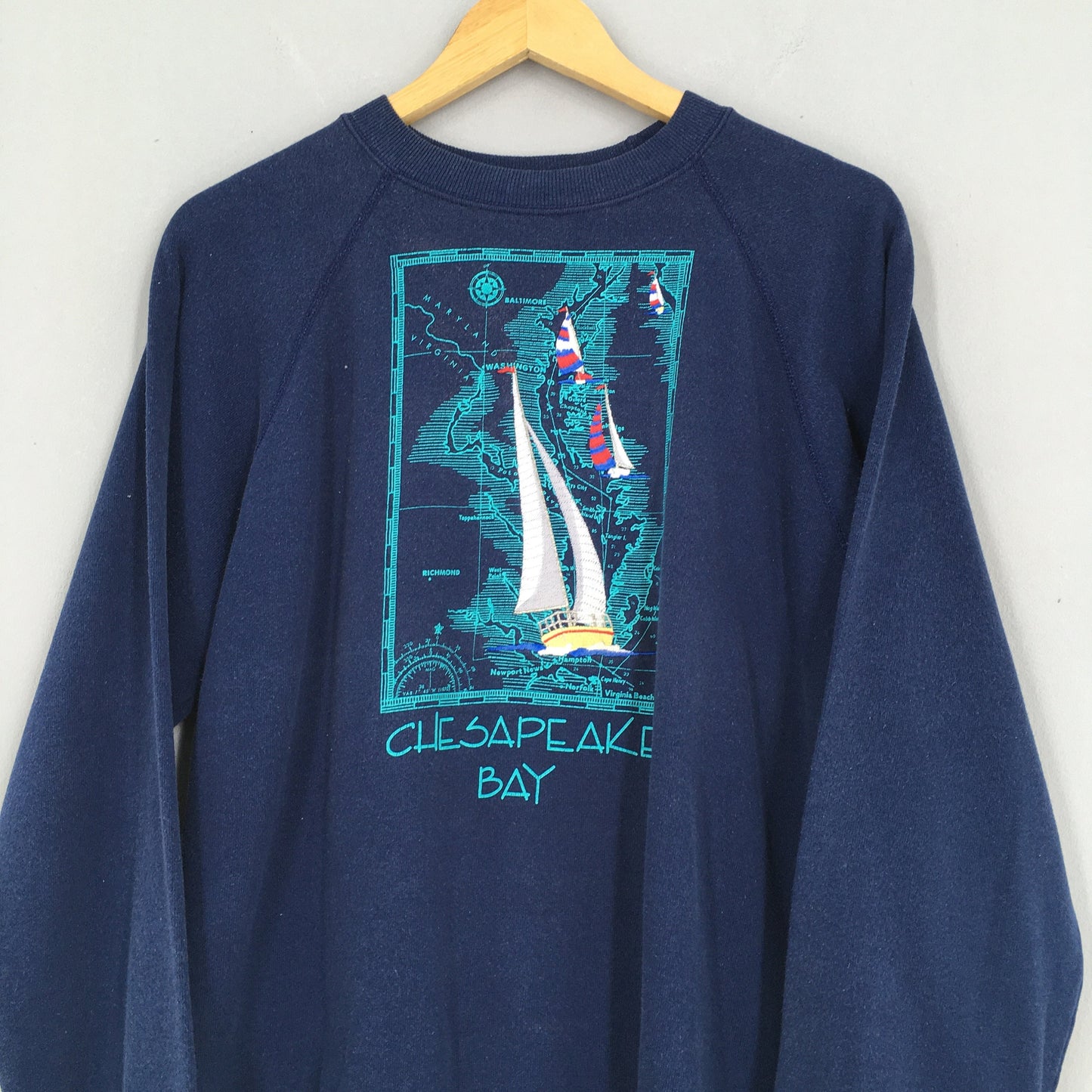 Chesapeake Bay Blue Sweater Large