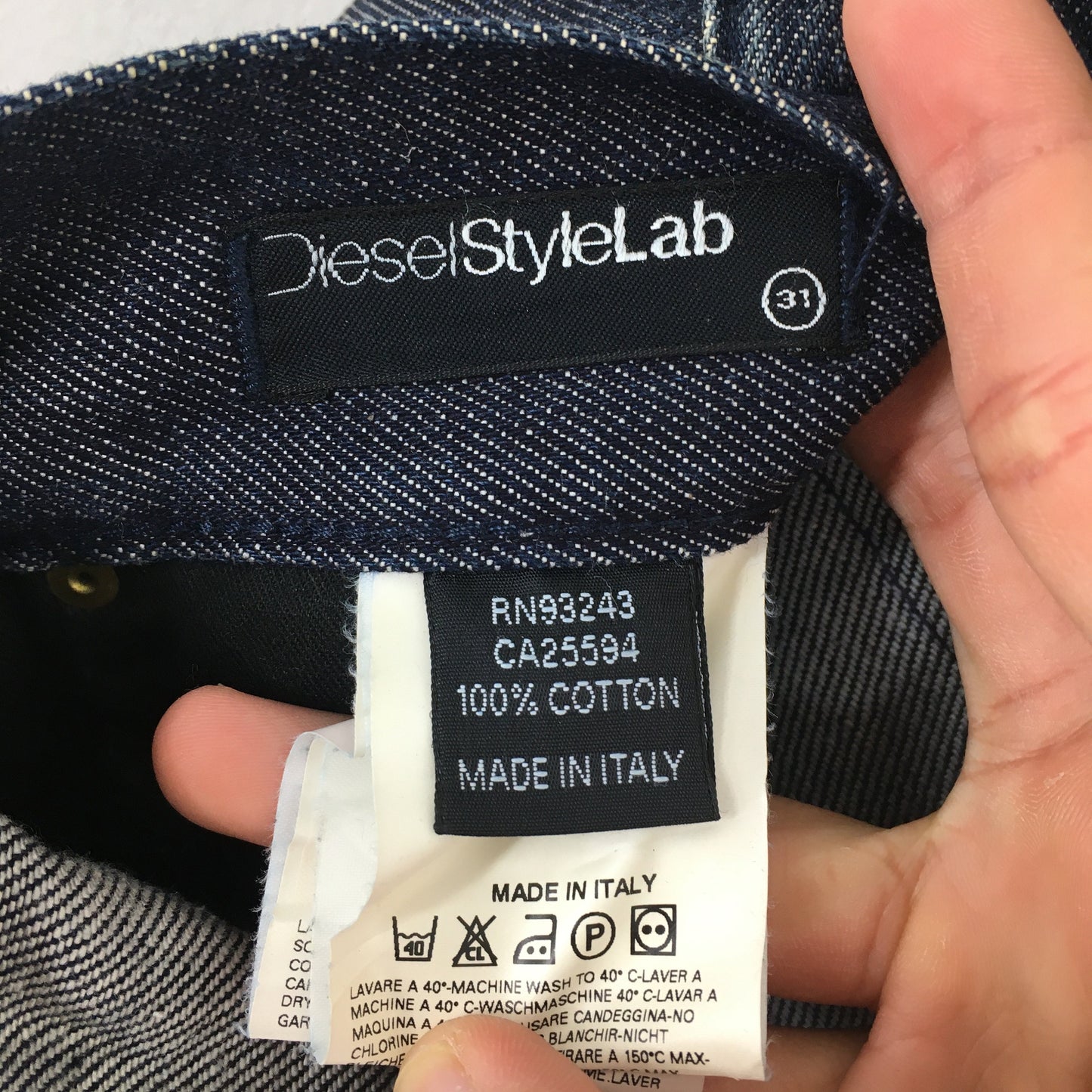 Diesel Style Lab Blue Denim Jeans Size 32x31