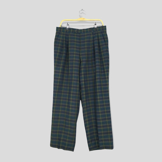 Lancel Paris Tartan Checkered Casual Pants Size 32x27.5