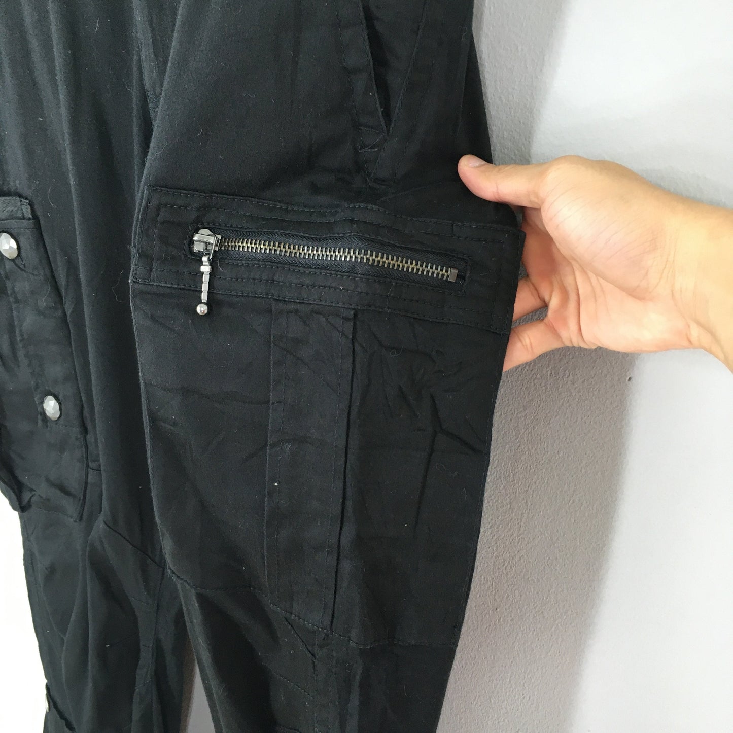 Semantic Design Cargo Black Bondage Pants Size 31x33