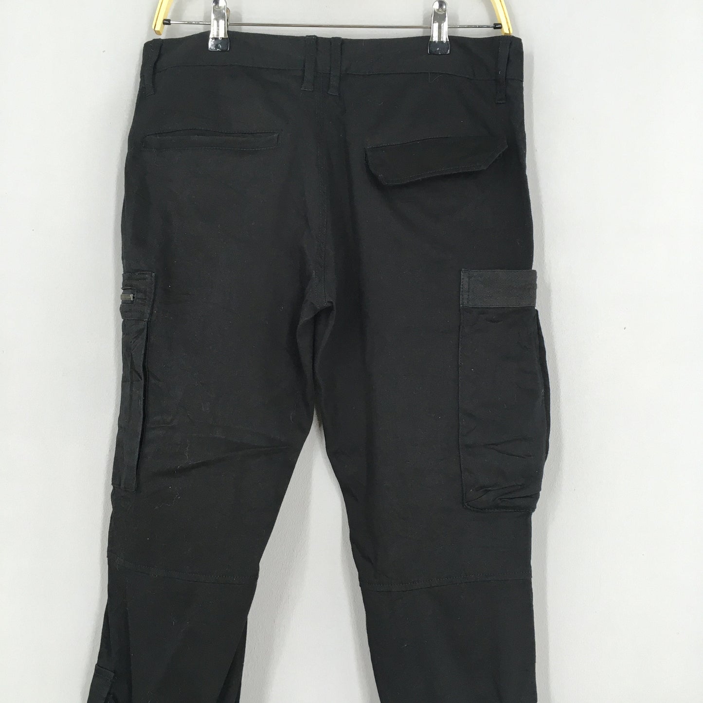 Semantic Design Cargo Black Bondage Pants Size 31x33